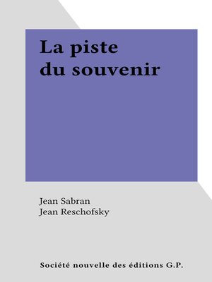 cover image of La piste du souvenir